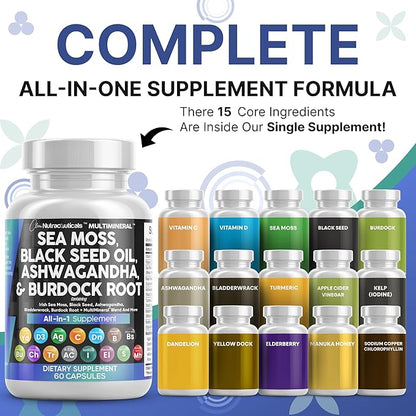 Clean Nutraceuticals Sea Moss Black Seed Oil