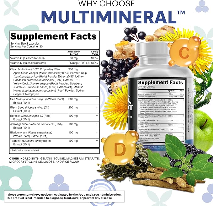 Clean Nutraceuticals Sea Moss Black Seed Oil