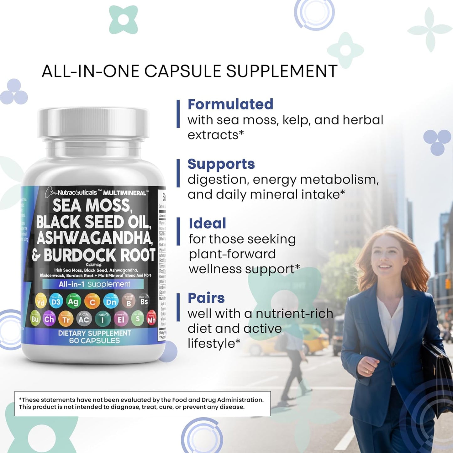 Clean Nutraceuticals Sea Moss Black Seed Oil