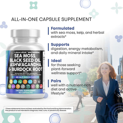 Clean Nutraceuticals Sea Moss Black Seed Oil